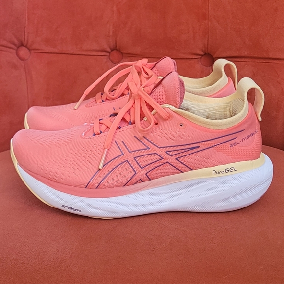 ASICS Women's Gel-Nimbus 25 Running Shoes -Dusty Purple/Papaya Size 7 - Picture 5 of 11